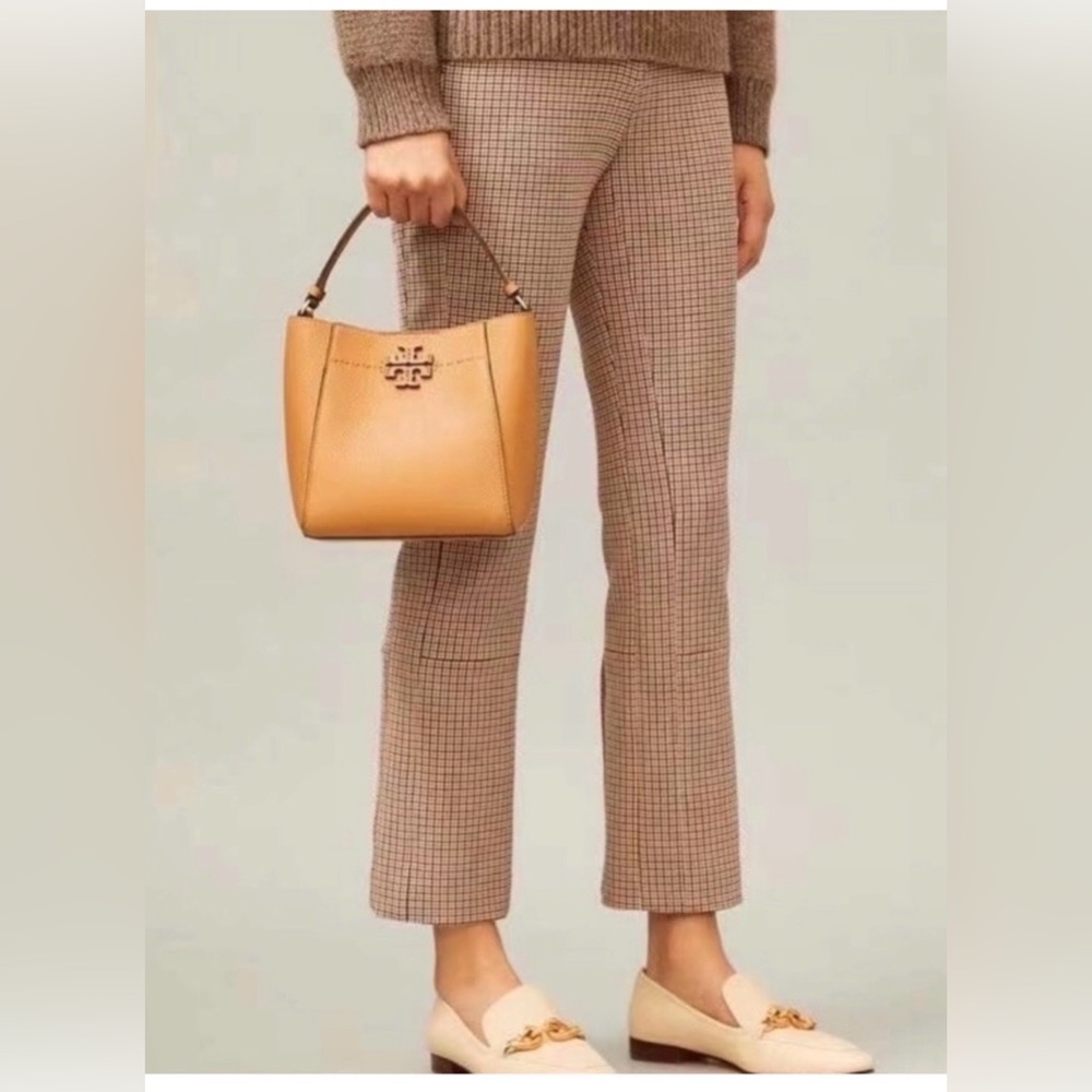 Tory Burch Pebbled Leather Shoulder Bag in Tan/Camel - Picture 2 of 7